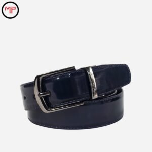 Cinturón Cuero Azul Brillante