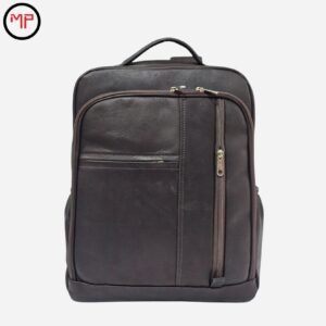 Mochila de piel Café oscuro