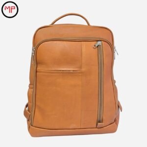 Mochila Cuero Miel Genuino