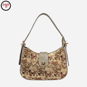 Bolso Sobaquero Mariposas Otoño Dorado