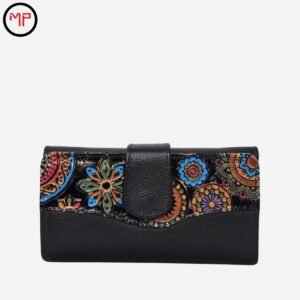 Billetera Mandalas Artesanales Negra