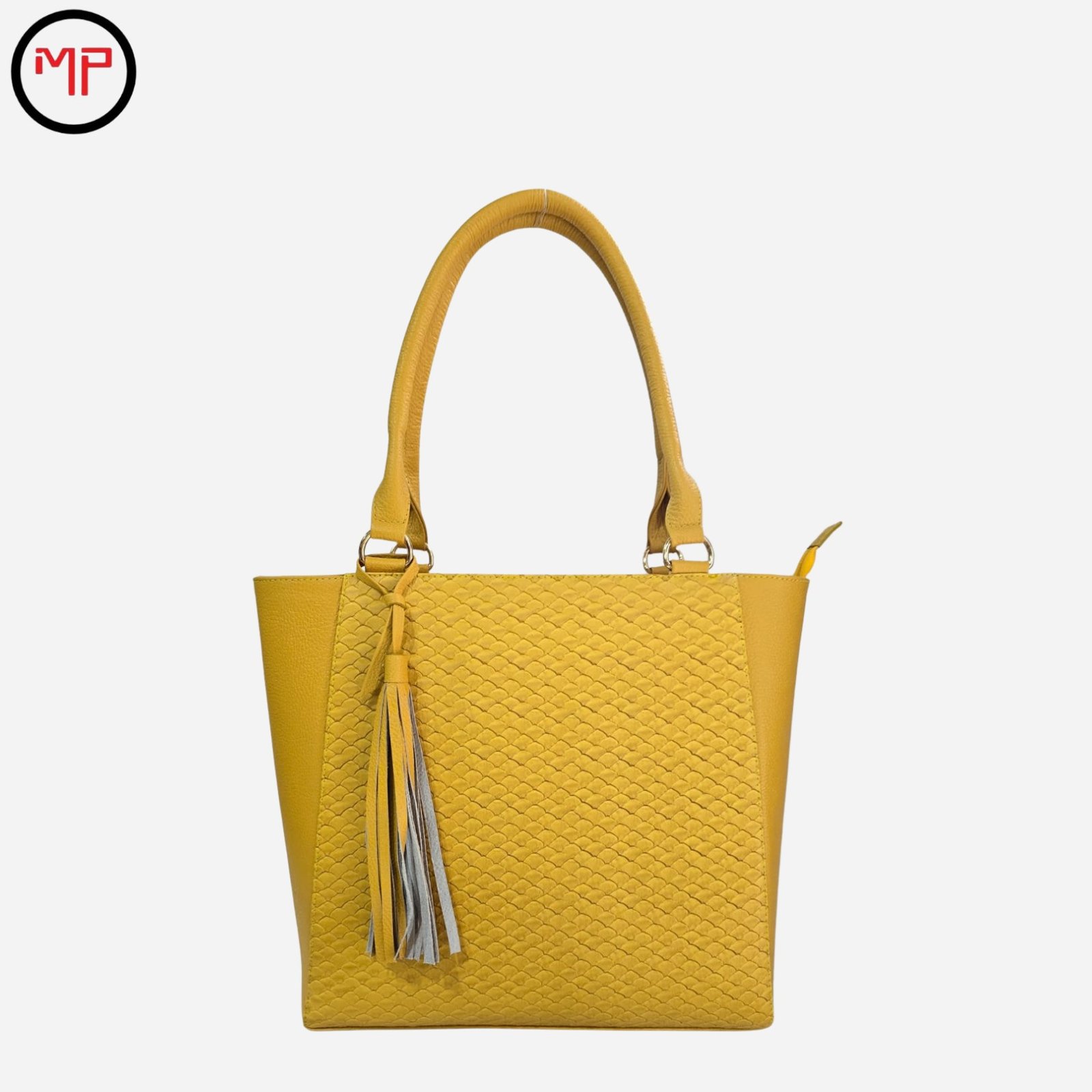 Bolso Amarillo Clásico con Borla