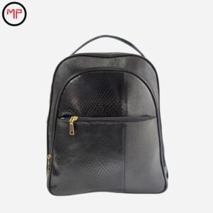 Morral en Cuero Negro para Mujer
