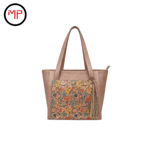 Bolso Cuero Broche Oro Rosa