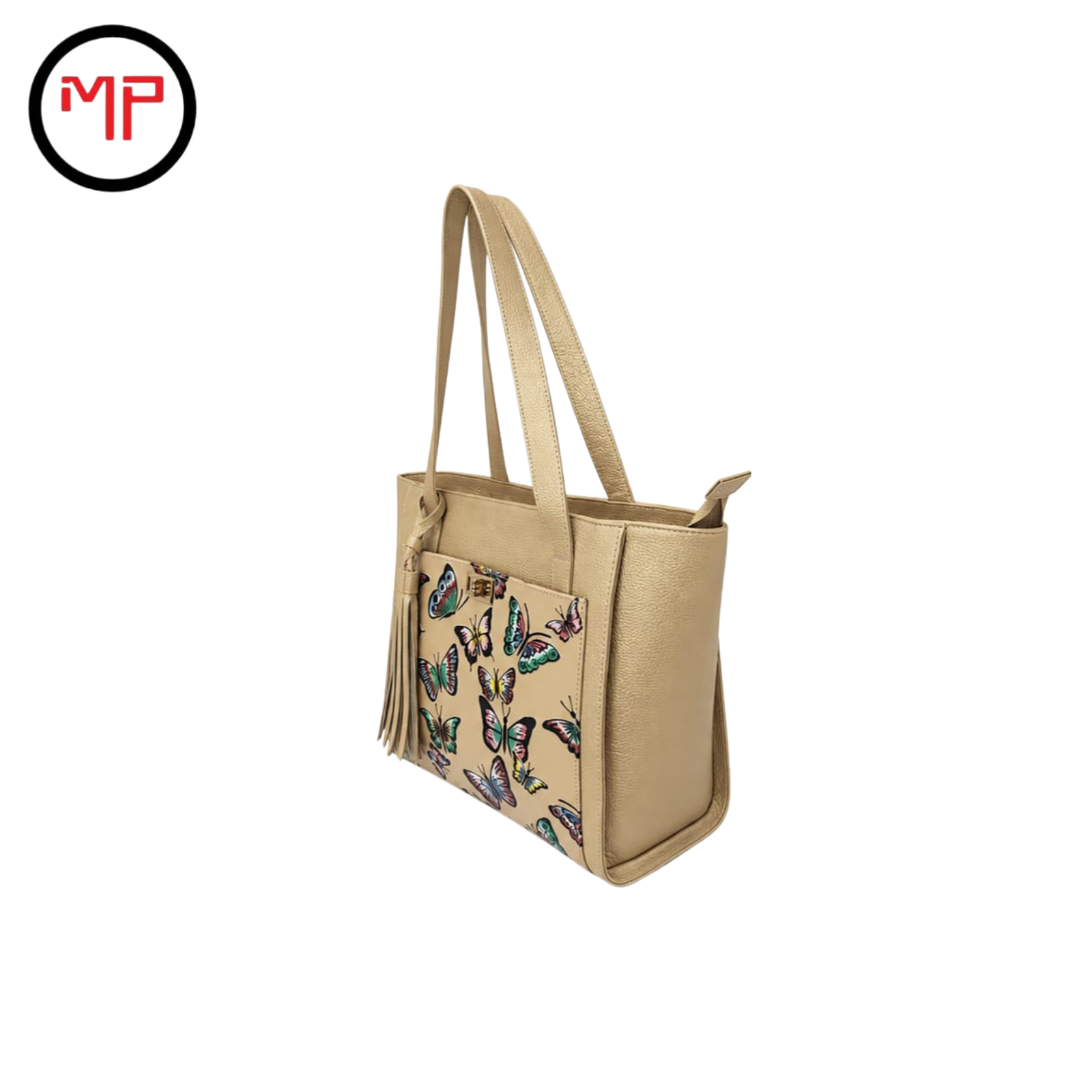 Bolso Cuero Dama Dorado