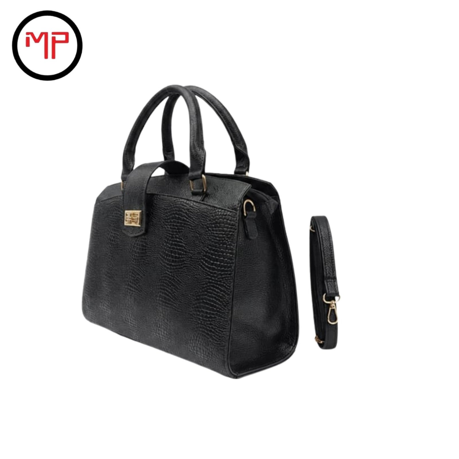 Bolso Cuero Dama Negro