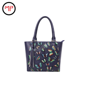 Bolso Playero Cuero Morado