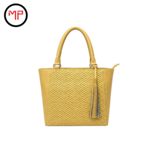 Bolso Playero Cuero Mostaza
