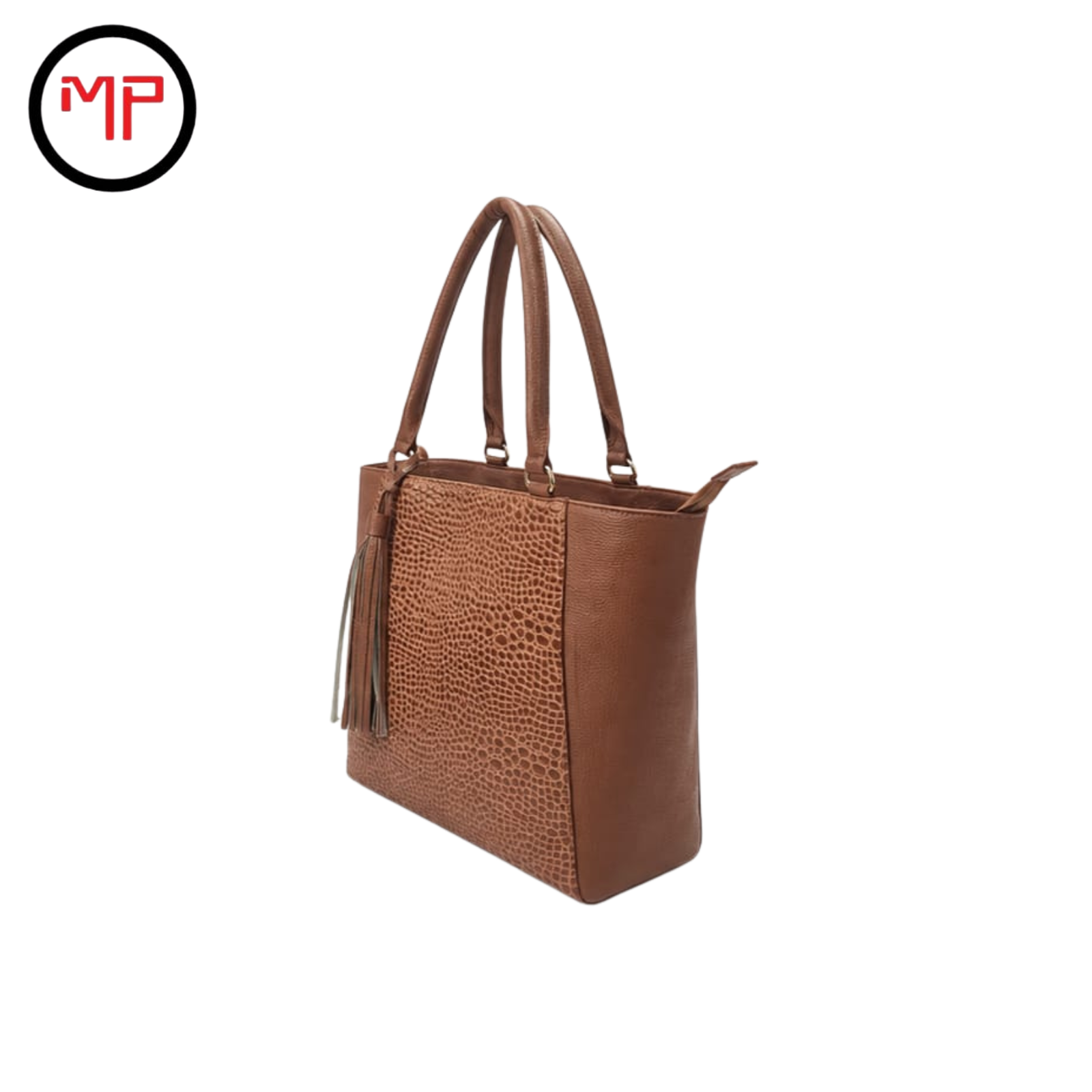Bolso Playero Miel Cuero