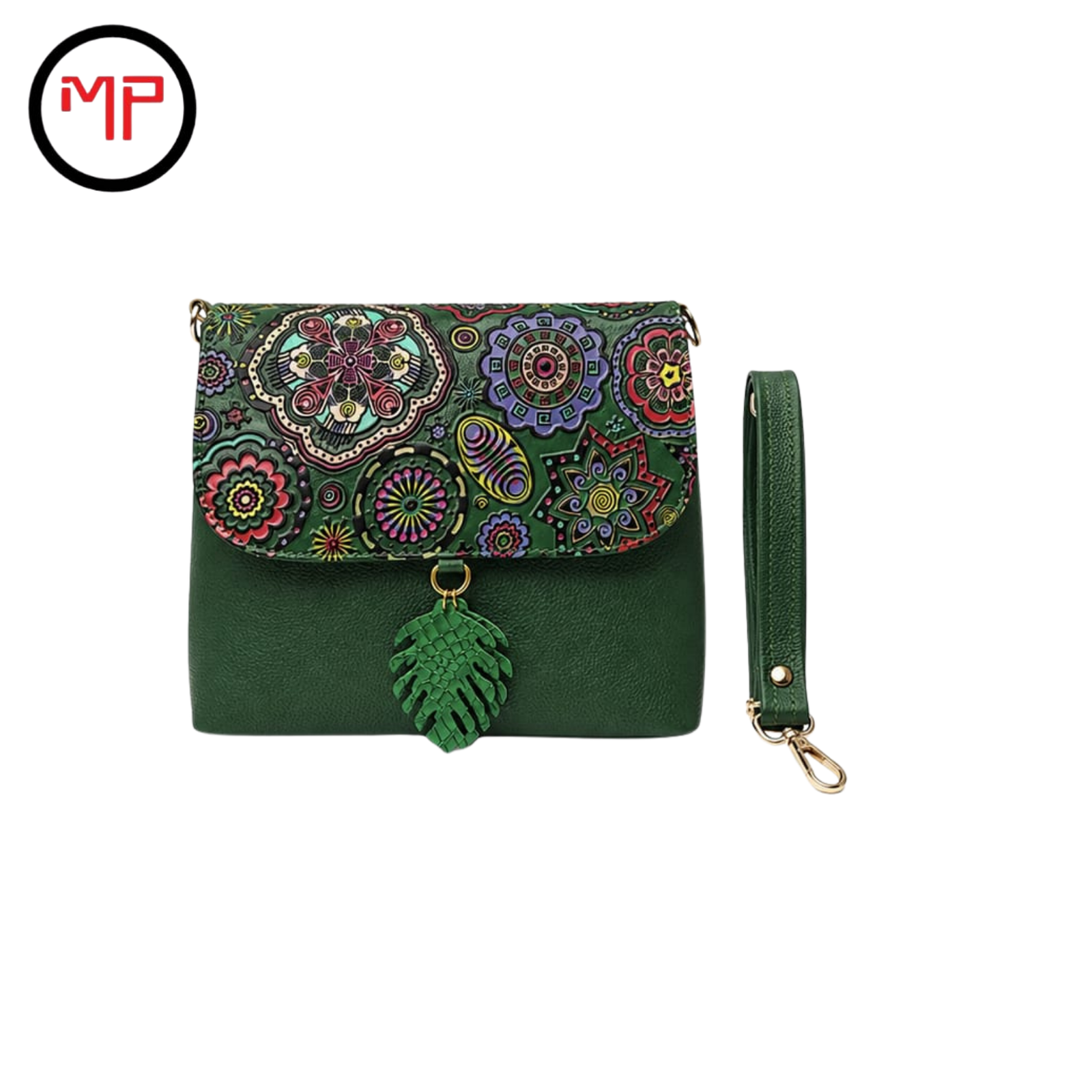 Mano Libre Hoja Verde Mandala