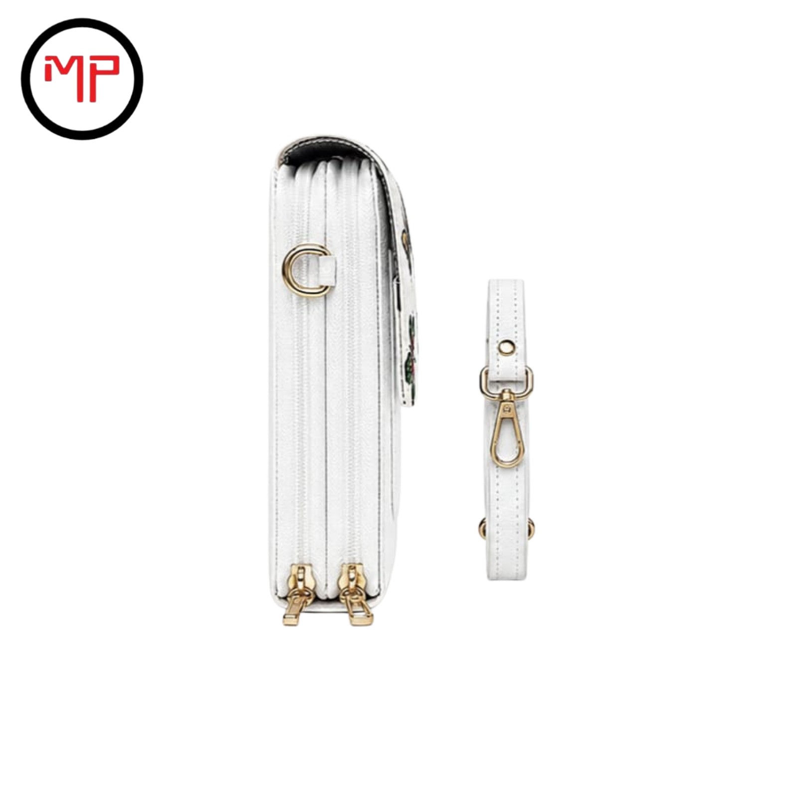 Portacelular Rectangular Blanco Dama