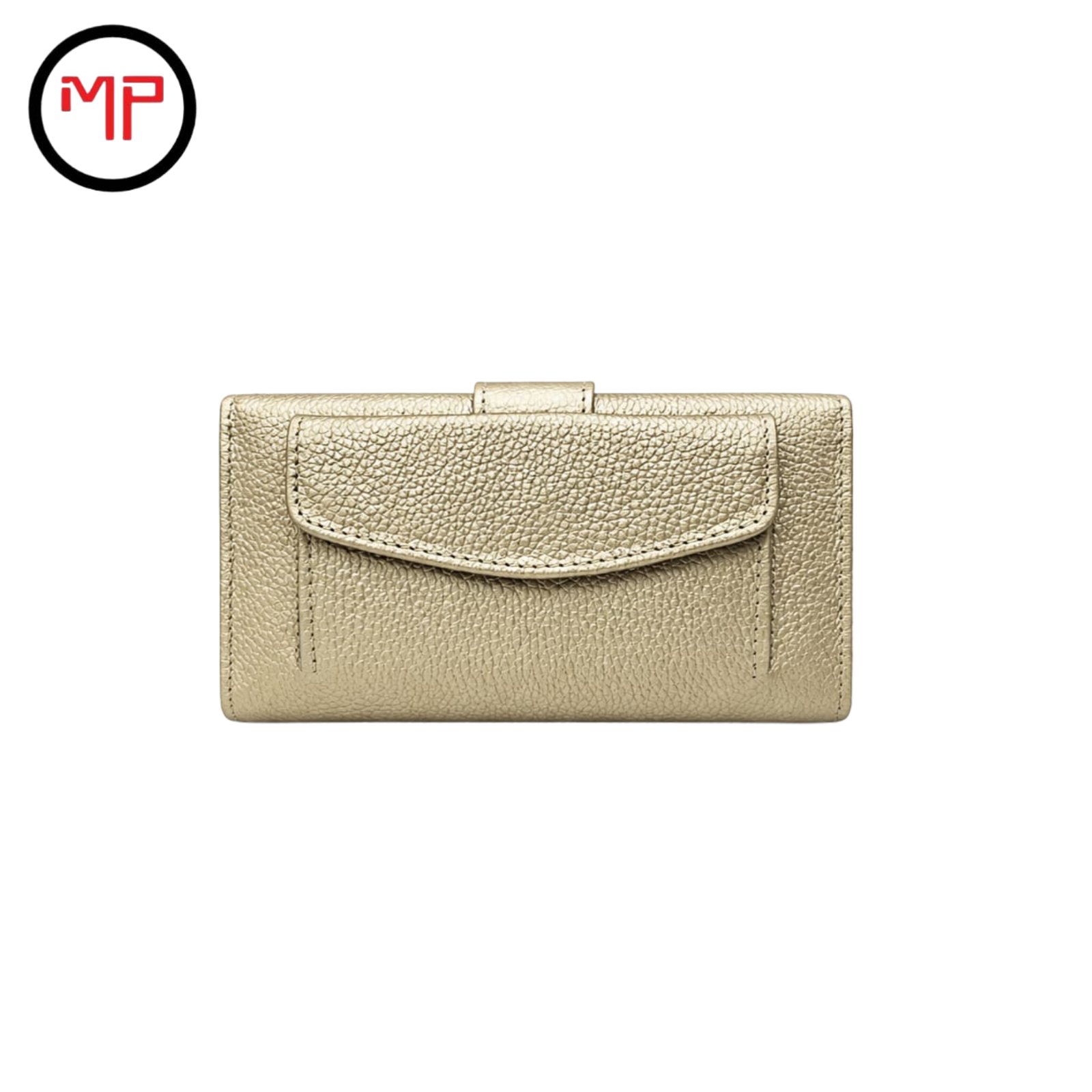 Billetera Chapeta Cuero Dorado