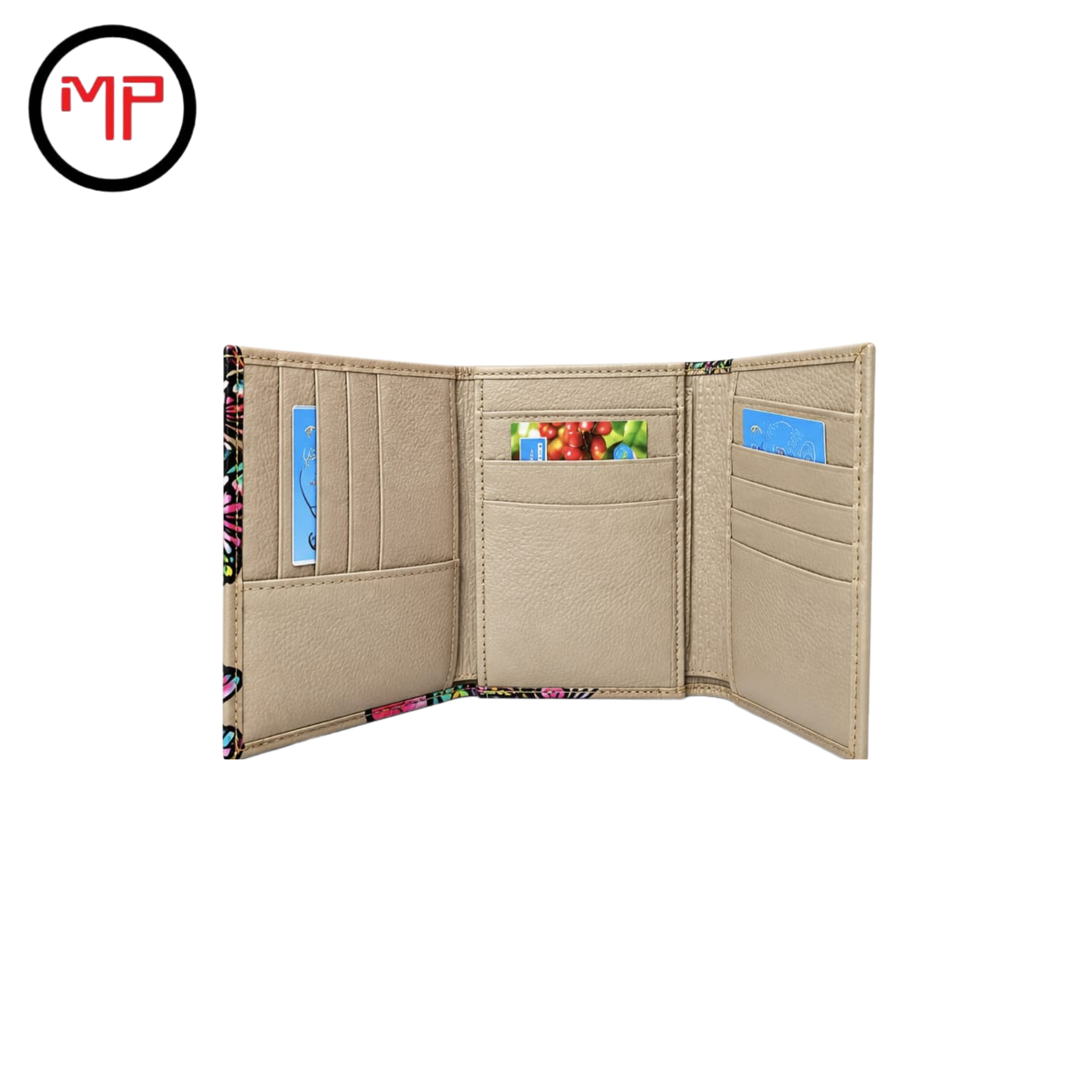 Billetera Cuero Beige
