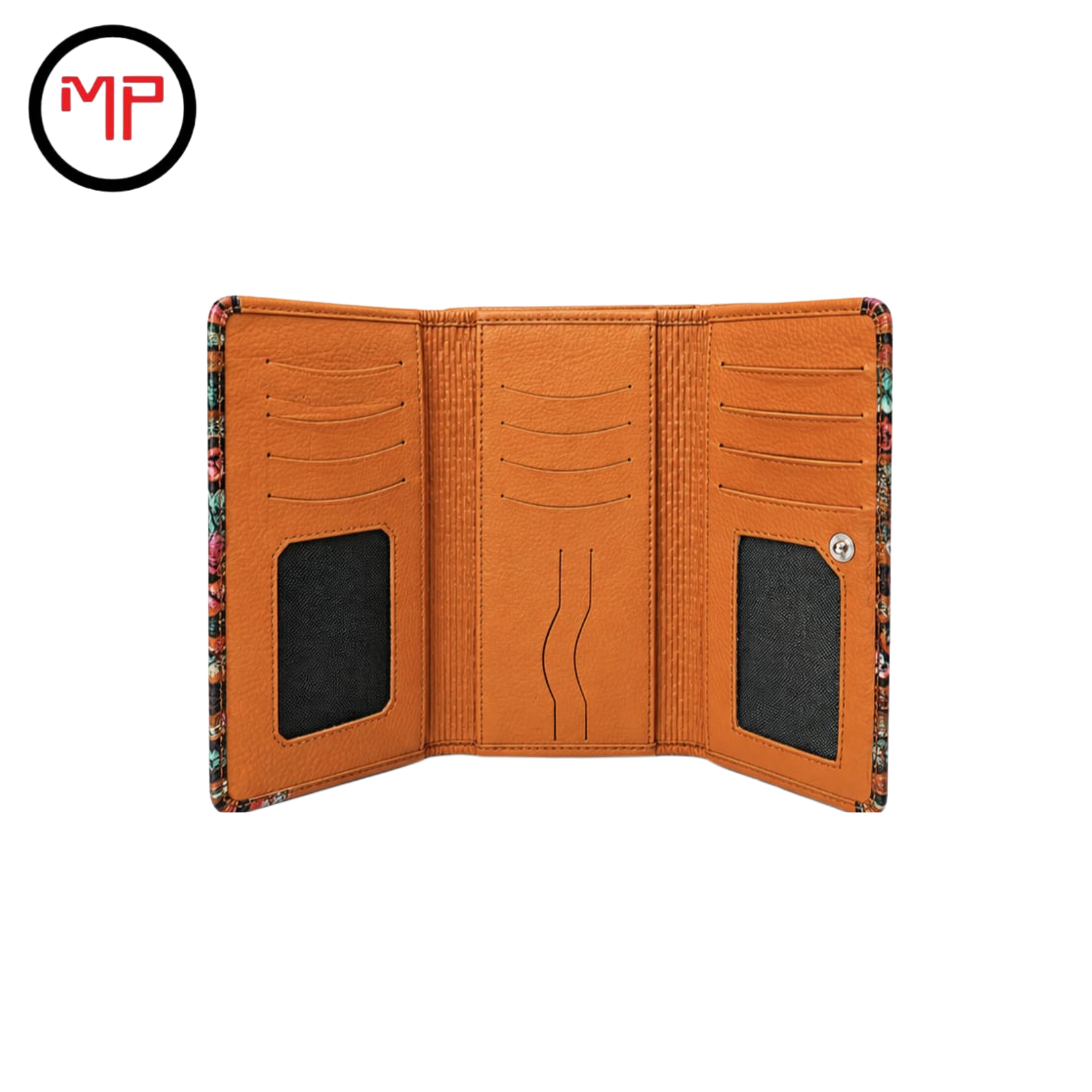 Billetera Cuero Naranja
