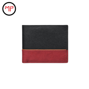Billetera Negro Con Rojo Hombre
