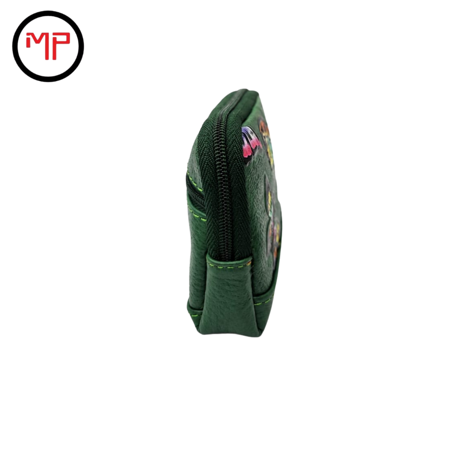 Monedero Mariposa Verde Cuero