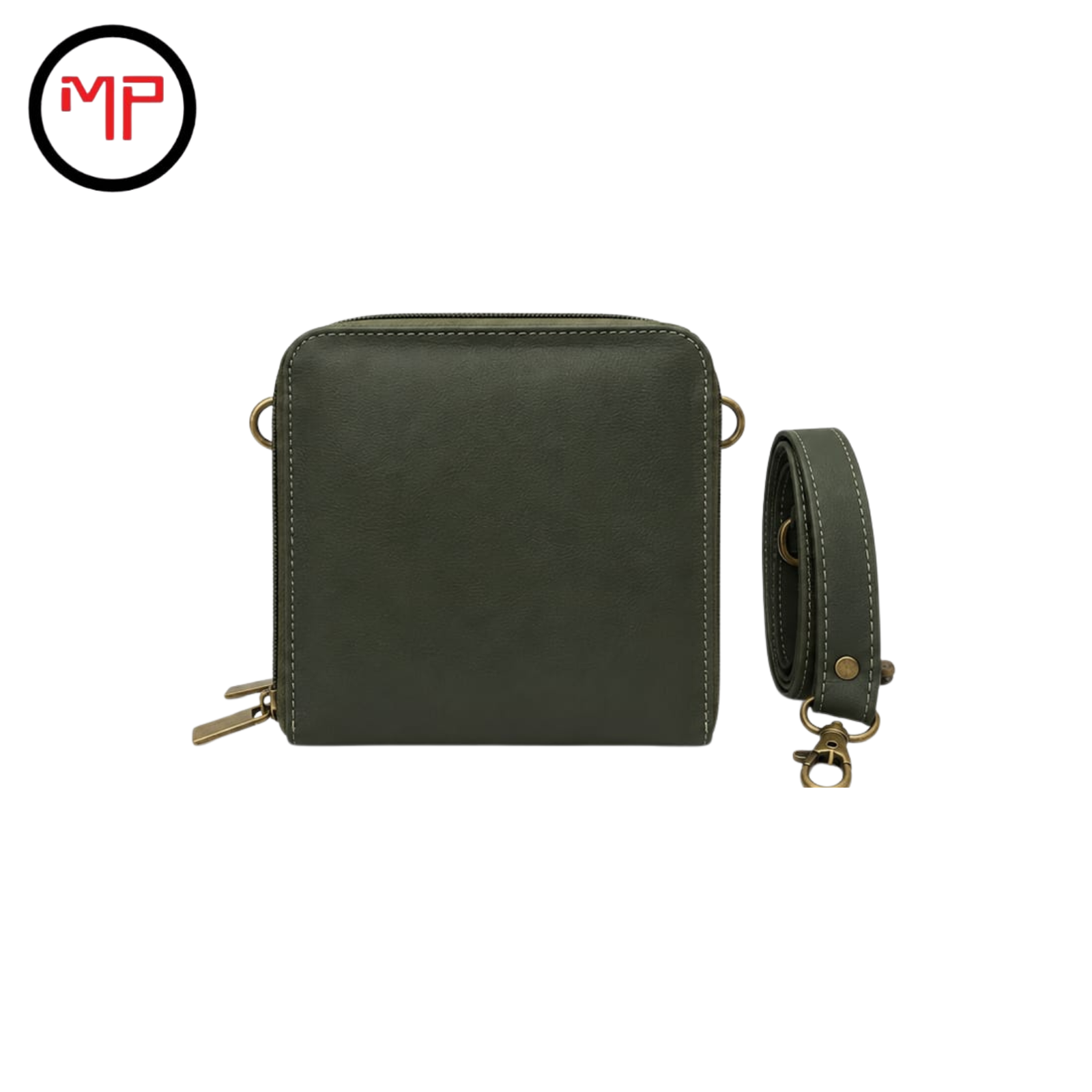 Portacelular Cuero Verde Hombre