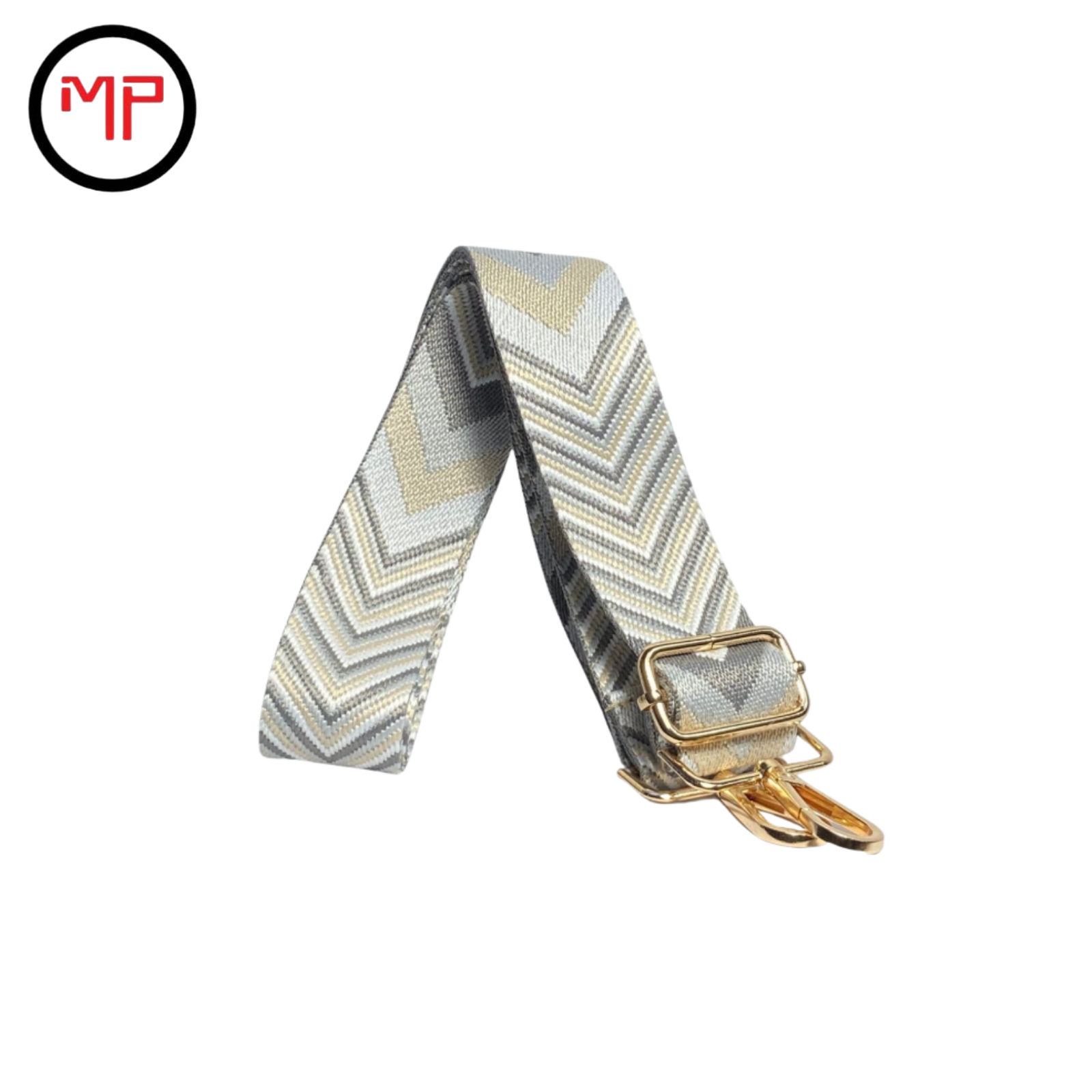 Reata Para Bolso Blanco Con Dorado